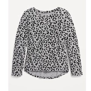 Soft long sleeve leopard girls sz M (7/8)